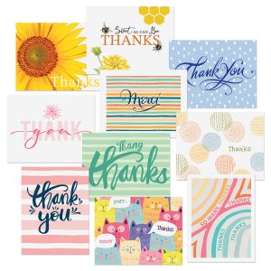 Cheerful Thank You Note Card Value Pack