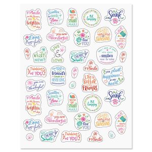 Floral Word Stickers - BOGO