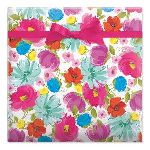 Painted Garden Jumbo Rolled Gift Wrap