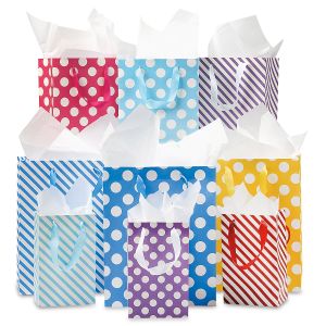 Bright Gift Bags with Ribbon Handles