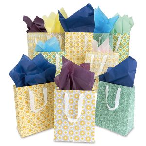 Spring Gift Bags with Ribbon Handles