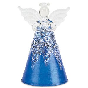 Sparkly Blue Glass Angel