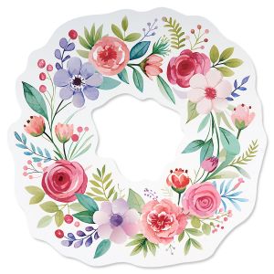 Spring Florals Wreath Plaque
