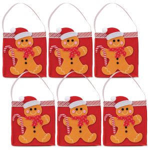 Gingerbread Felt Treat Bags