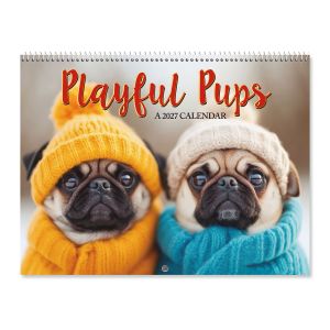 2027 Playful Pups Wall Calendar
