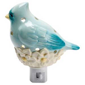 Ceramic Bluebird Magnolia Nightlight