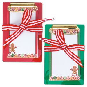 Clipboards with Gingerbread Notepads