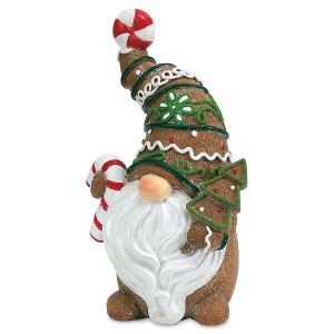Gingerbread Gnome with Tree Figurine