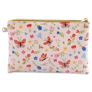 Butterfly Floral Zip Pouch - BOGO