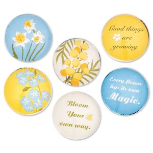 Floral Bloom Glass Magnets