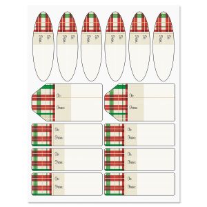 Christmas Plaid Gift Wrap To/From Labels