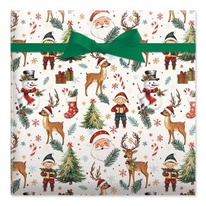 Memories of Christmas Jumbo Rolled Gift Wrap and Labels