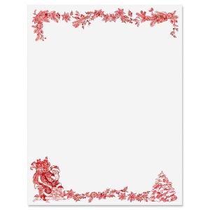 Christmas Toile Christmas Letter Papers