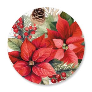 Poinsettia Christmas Seals
