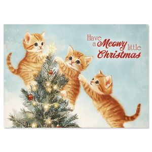 Tree Star Kittens Christmas Cards - BOGO