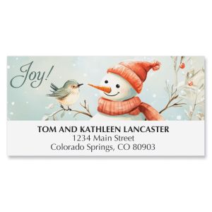 Forest Snowman Deluxe Return Address Labels - BOGO