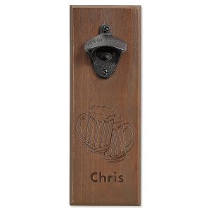 Beer Glasses Personalized Bottle Opener Plaque