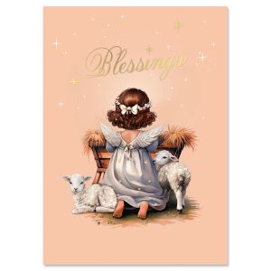 Vintage Blessings Religious Deluxe Foil Christmas Cards