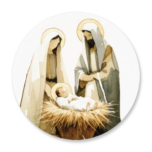 Watercolor Nativity Seals