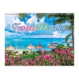 2027 Tropical Paradise Big Grid Planning Calendar
