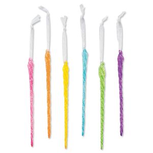 Glow in the Dark Glass Glitter Icicles