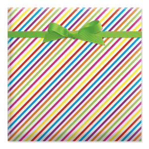 Bright Stripes Jumbo Rolled Gift Wrap