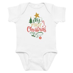 My First Christmas Baby Bodysuit Romper
