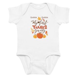 Gobble Gobble My First Thanksgiving Baby Bodysuit Romper