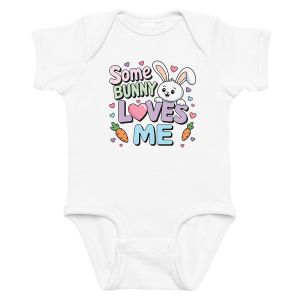 Some Bunny Loves Me Baby Bodysuit Romper