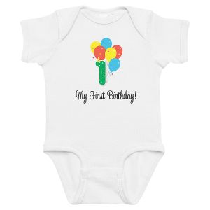 My First Birthday Baby Bodysuit Romper
