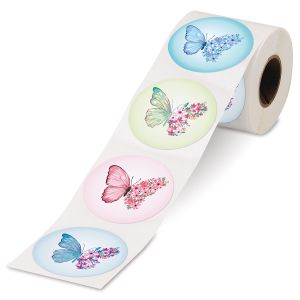 Butterfly Floral Rolled Stickers