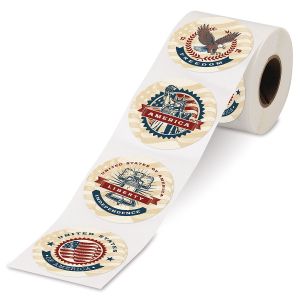 Patriotic Rolled Stickers