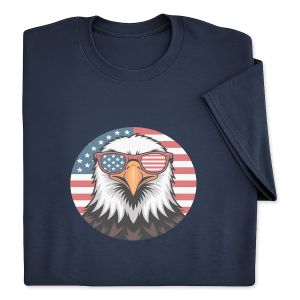 Eagle with Sunglasses Kids Navy T-Shirt