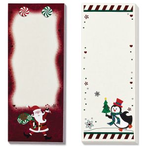Santa & Penguin Magnetic Shopping List Pads - BOGO