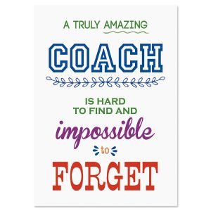 Coach Thank You Card