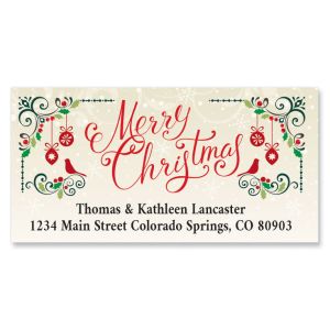 Very Merry Christmas Deluxe Return Address Labels - BOGO