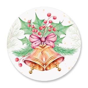 Watercolor Bells Christmas Seals