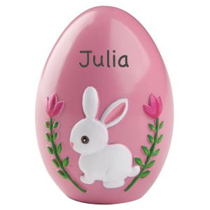 Personalized Pink Resin Easter Egg