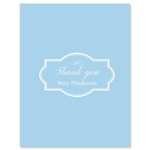 Personalized Light Blue Thank You Cards