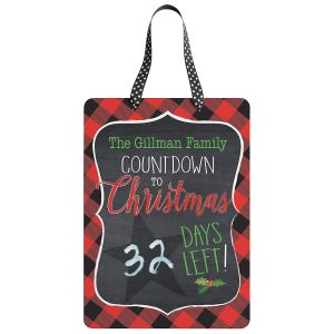 Christmas Personalized Chalkboard Countdown