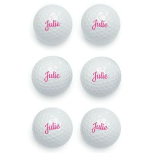 Hot Pink Name Personalized Golf Balls