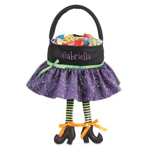 Witch Legs Halloween Personalized Treat Basket