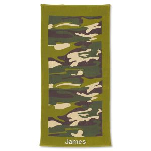 Camouflage Personalized Beach Towel