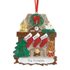Mantel Stockings & Chimney Hand-Lettered Christmas Ornament