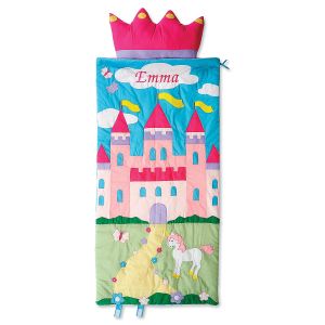 Castle Personalized Sleeping Bag with Detachable Pillow