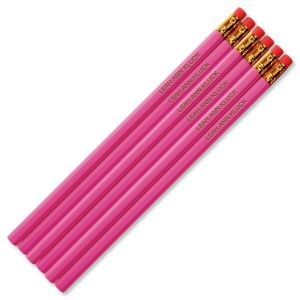 Dark Pink #2 Hardwood Personalized Pencils