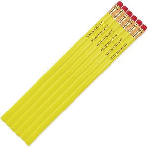 Yellow #2 Hardwood Personalized Pencils