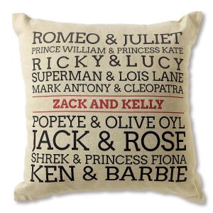 Famous Couples Personalized Pillow