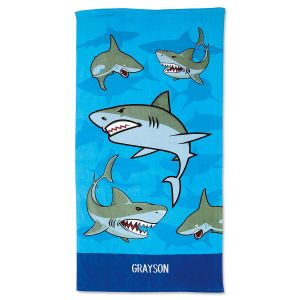 Sharks Personalized Beach Towel