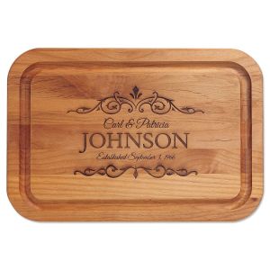 Established Engraved Wood Cutting Board